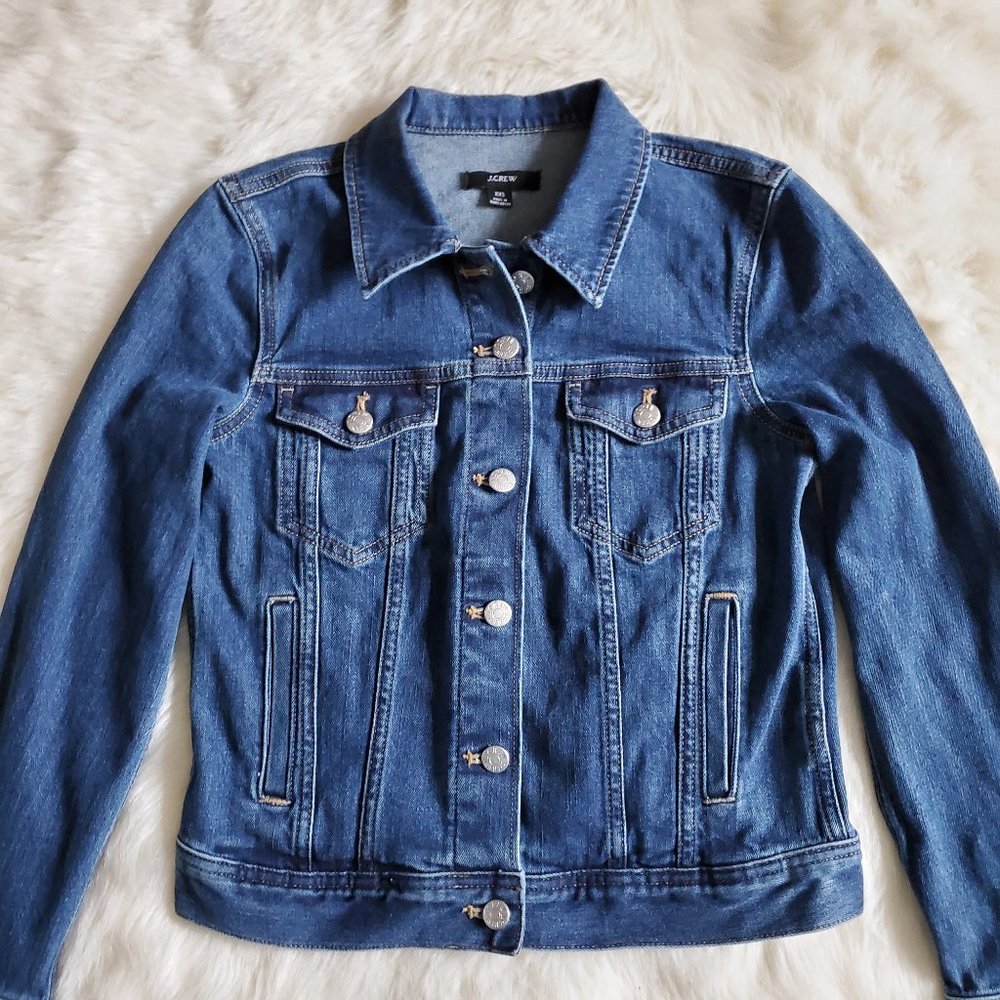 J. Crew Classic Denim Jacket in Ocean Size XXS EUC - Picture 5 of 16